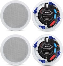 Herdio 5.25” 4 Flush Mount in-Ceiling Bluetooth Speaker System Max Power 600 - £207.82 GBP