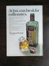 Vintage 1969 Passport Scotch Full Page Original Ad 324 - £5.42 GBP