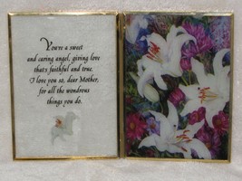 Avon Gift Collection Sunlit Sentiments Glass Card Mother Flower Sun catcher - $24.74