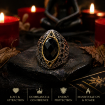 Black Stone Ring | Love, Dominance, Confidence, &amp; Aura Protection Manife... - $1,035.00