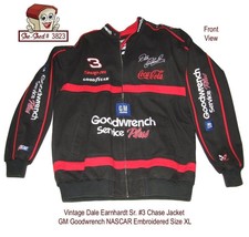 Dale Earnhardt Sr. #3 Jacket GM Goodwrench NASCAR Men&#39;s Size XL Chase Athletics - £119.86 GBP