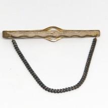 Vintage Anson Gold Tone Chain Tie Bar Clasp Tie Tack - £35.50 GBP