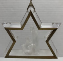 Hallmark Miniature Acrylic Creche Nativity Star Prismatic Keepsake Ornament 1988 - £6.43 GBP