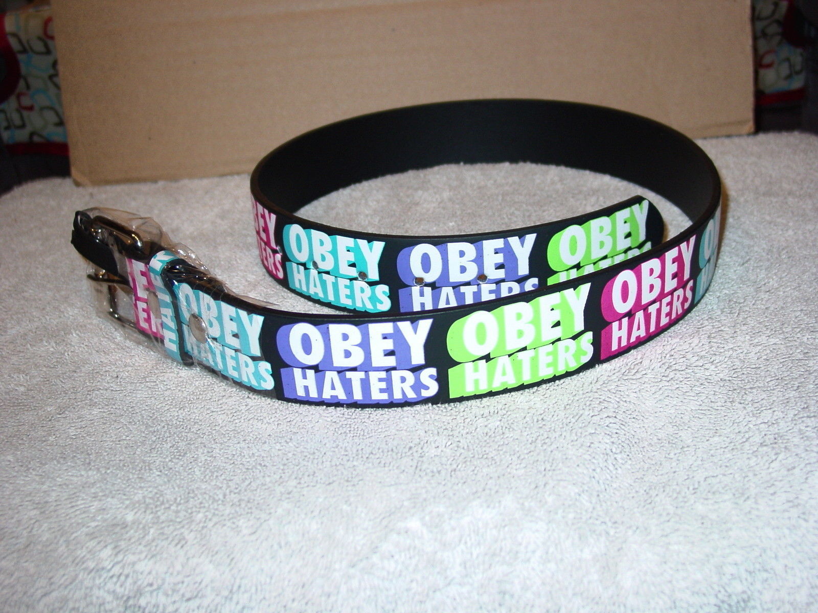 Primary image for OBEY HATERS LEATHER BELT AND BUCKLE