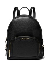 New Michael Kors Jaycee Medium Zip Pocket Backpack Leather Black with Dust bag - £97.05 GBP