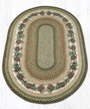 Earth Rugs OP-51 Needles &amp; Cones Oval Patch 20&quot; x 30&quot; - £39.04 GBP
