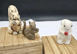 Lot Of 3 Ceramic Squirrels Signed READ - $12.94 Lot Of 3 Ceramic Squirrels Signed READ - $12.94