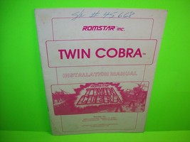 TWIN COBRA Original 1987 Video Arcade Game Installation Manual Repair Service  - £15.32 GBP