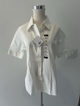 Lady Hathaway women's XL button up blouse short sleeve white - $2.85
