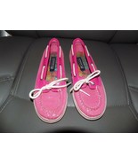 Sperry Top Sider Biscayne 1 Eye Pink Sequin YG42851F Size 1.5M Girl&#39;s EUC - £16.09 GBP