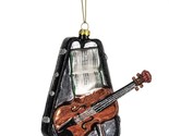 Midwest-CBK Violin in instrument case Hand blown Glass Ornament Black Br... - $9.59
