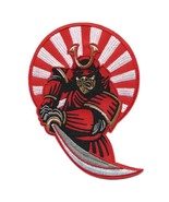 SAMURAI IRON ON PATCH 5.5&quot; Embroidered Ninja Warrior Sword Japanese Risi... - $6.79 CAD