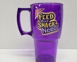 Nabisco Feed Your Snack Need Purple Plastic Mug Cup Vision USA - $24.65