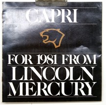 1981 Mercury Capri - Lincoln Mercury Advertising Dealer Sales Brochure 4541 - $7.43