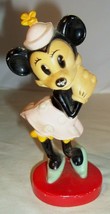 Vintage Minnie Mouse Plastic Figurine Walt Disney Productions Hong Kong 60&#39;s 70&#39; - £7.76 GBP