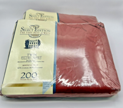 2 NOS Select Edition Paprika Twin Fitted Sheet Sure Fit 200 ct Cannon Mills USA - £19.33 GBP