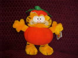 10&quot; Garfield In The Pumkin Patch Plush Toy With Tags By Dakin 1981 - £47.17 GBP