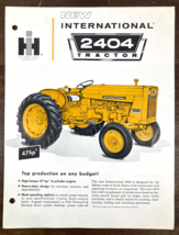 International Harvester 2404 Tractor 60&#39;s Dealer Sales Brochure 4 Pgs CR... - $14.84