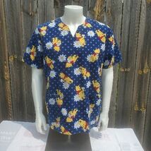 Disney Winnie The Pooh Scrurb Top 2 Pockets Size S Medical Uniform - $10.49