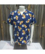 Disney Winnie The Pooh Scrurb Top 2 Pockets Size S Medical Uniform - $10.49