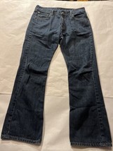 Levis 527 Jeans Mens 36x34 Blue Denim Cotton Slim Fit Pockets Dark Wash ... - £19.47 GBP