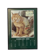 L.L. Bean 1929 Framed February 2005 Calender Lynx Catalog Illustrated Co... - $39.59