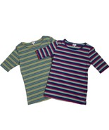 LuLaRoe Womens Striped Casual Tops Size M Cotton/Polyester Short Sleeve ... - $12.75 CAD