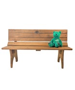 Decorative Country Farmhouse Wooden Park Patio Bench Chair Doll Teddy Be... - $49.49