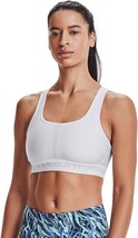 Under Armour Women’s Crossback Mid Impact Sports Bra - Size Large - WHITE - £15.72 GBP