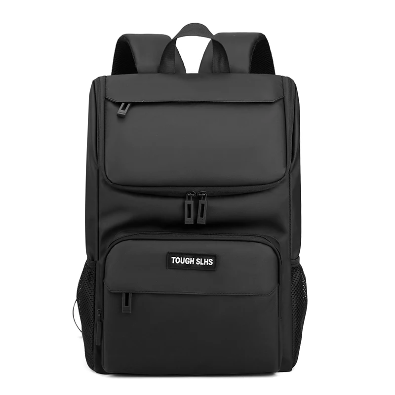 Men&#39;s Backpack Black Grey Nylon Waterproof Laptop Back Pack British College Busi - £41.56 GBP