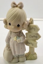 *R36) Precious Moments 1992 &quot;Loving, Caring, and Sharing Along the Way&quot; Figurine - £9.33 GBP