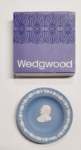 William Shakespeare Wedgwood Blue Jasper Small 4&quot; Plate Vintage With Box - £9.39 GBP