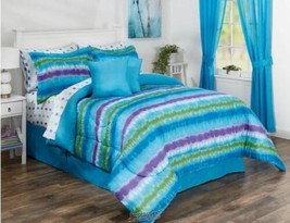 20-piece Bed Sets Tie Dye Queen Cotton/Polyester Material Machine Wash Free Ship - £90.90 GBP