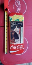 VINTAGE Coca  Cola Victorian Woman 1980s Thermometer Sign  - £198.33 GBP
