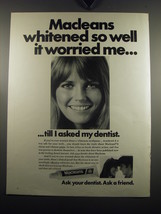 1971 Macleans Toothpaste Ad - Macleans whitened so well it worried me - £14.81 GBP