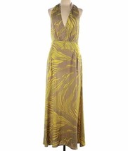 NEW Banana Republic Factory Women’s Halter Dress Yellow Multi Print Size 12 NWT - £58.40 GBP