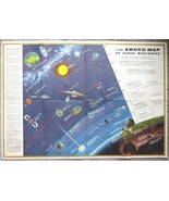 1958 THE AMOCO MAP OF SPACE MYSTERIES Venture Into Space AMERICAN OIL CO... - €15,30 EUR