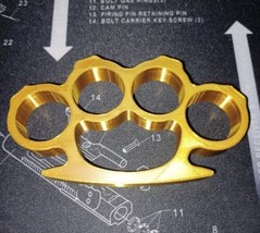 PLA Gold Silk 3D Printed Thick N2 Knuckles Great Gift Full Size NOT REAL... - $10.00