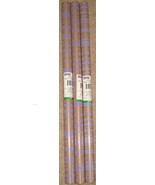 NEW Brown Kraft Purple Pattern All Occasion Gift Wrapping Paper 3Rls=75sqft - £21.64 GBP