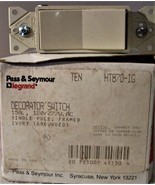 6 PASS & SEYMOUR HT870-IG DECORATOR LIGHT SWITCHES IVORY S/POLE15A 120/277 V NOS - £14.98 GBP