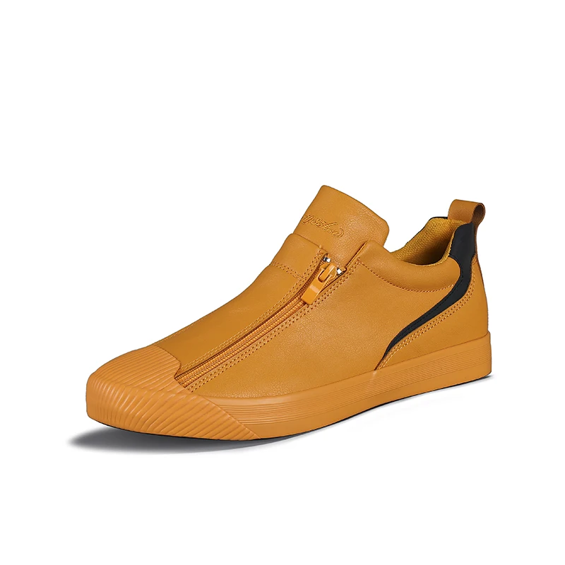 Autumn Men&#39;s Trendy Sneakers Leather Soft Sole Men Shoes Size 38-44 - £28.35 GBP