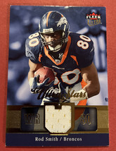 Rod Smith 2007 Fleer Ultra Stars Jersey Patch Relic Gold Foil Rare - £18.63 GBP