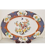 Liling &quot;Imperial Garden&quot; 14&quot; Oval Serving Platter Flowers &amp; Birds On Tree - £59.60 GBP