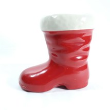 Christmas Santa Boot Decor Vintage Small Planter - £15.79 GBP