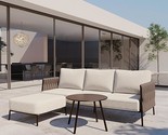 Life Chatter Patio Furniture Set, Outdoor Furniture Sectional Sofa Set W... - $1,167.99