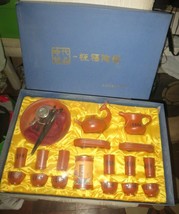 Big Tea Company saki Tea Set 25 pieces Era Boutique Hengfu Pottery Deer ... - $42.06