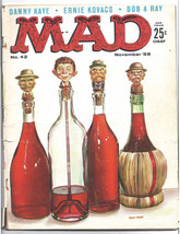MAD Magazine, #42 NOV. 1958, Parodies Wine, Danny Kaye, Ernie Kovaks, Bo... - $26.99