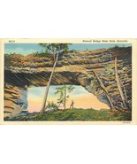 Linen KY Postcard L438 Cancel 1940 Natural Bridge State Park Man Curt Teich - $7.18