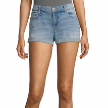 Arizona Women&#39;s Juniors Denim Shortie Shorts Size 7 Medium Festive Color - £17.15 GBP