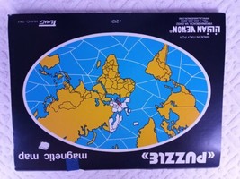 Vintage Lillian Vernon World Puzzle Magnetic Map #2121 Made In Italy Temag 16x10 - £11.17 GBP